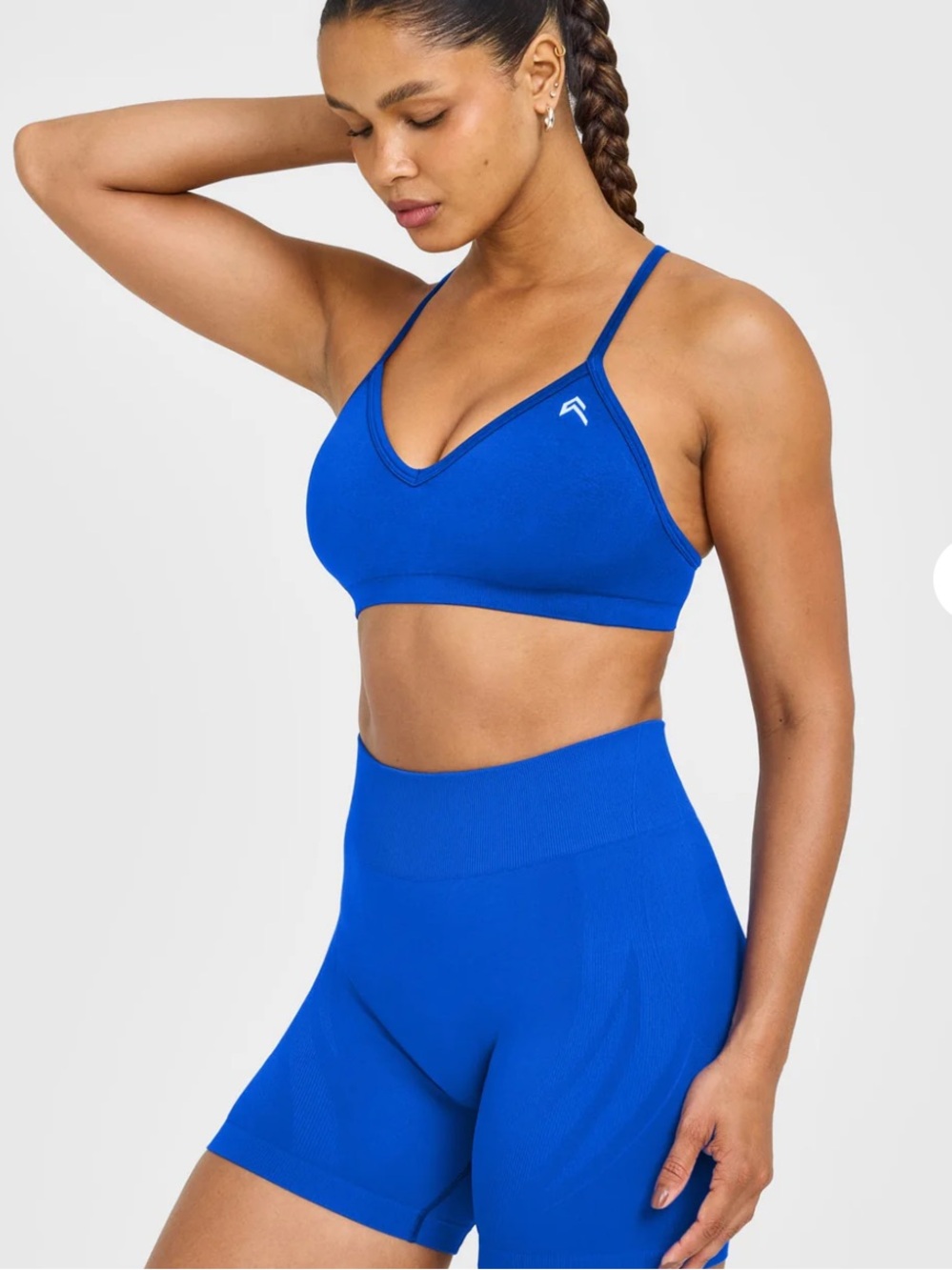 Oner Active Enhanced Lift Cobalt Blue Strappy Seamless Sports Bra XS